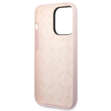 Guess Silikoninis Triangle iPhone 14 Pro 6.1&quot; Dėklas - Violetinis 6