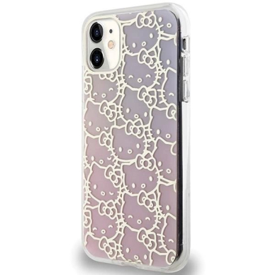Hello Kitty Dėklas IML Gradient Electrop Crowded Kitty HeadiPhone 11 / Xr - Rožinis 1