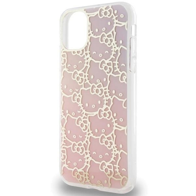 Hello Kitty Dėklas IML Gradient Electrop Crowded Kitty HeadiPhone 11 / Xr - Rožinis 5