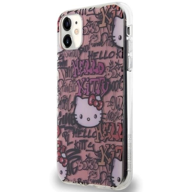Hello Kitty Dėklas IML Tags GraffitiiPhone 11 / Xr - Rožinis 1
