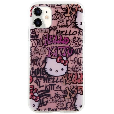 Hello Kitty Dėklas IML Tags GraffitiiPhone 11 / Xr - Rožinis 2