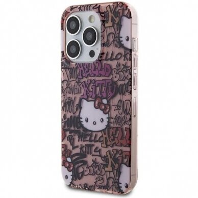 Hello Kitty Dėklas IML Tags GraffitiiPhone 14 Pro - Rožinis 1