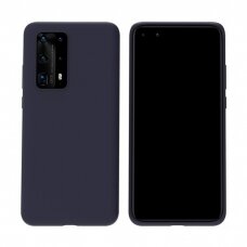 Akcija! huawei p40 dėklas Liquid Silicone tamsiai mėlynas