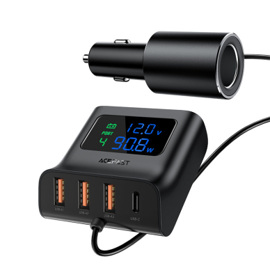 Įkroviklis Acefast 90W USB Type C / 3x USB Juodas (B8) 1