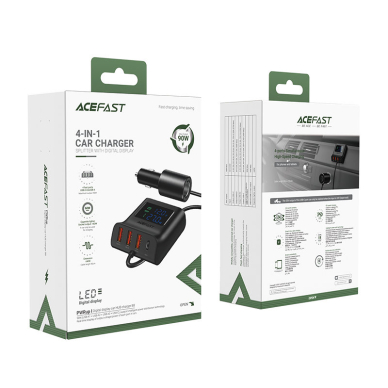 Įkroviklis Acefast 90W USB Type C / 3x USB Juodas (B8) 4