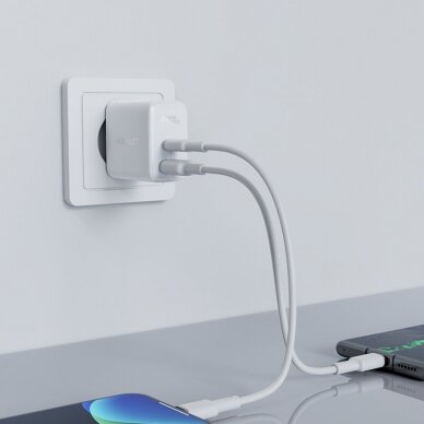 Įkrovimo blokelis Acefast USB Type C / USB 32W, PPS, PD, QC 3.0, AFC, FCP Baltas 1