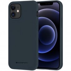 iphone 12 mini Dėklas Mercury Goospery "Soft jelly case"  tamsiai mėlynas