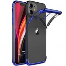 Iphone 13 Mini Dėklas su spalvotu kraštu TPU Electroplating frame Cover for  Mėlynas