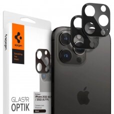 Akcija! Iphone 14 Pro / Pro Max Kameros apsauga Spigen OPTIK.TR 2-PACK IPHONE Juoda