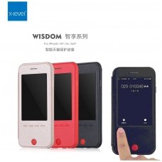 iphone 6/6s atverčiamas dėklas x-level wisdom oda auksinis
