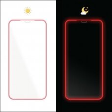 iPhone 7/8/SE 2020/SE 2022 LCD apsauginis stikliukas FLUO šviečiantis Raudonais kraštais