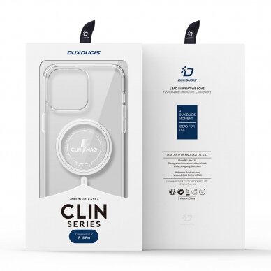 iPhone 15 Pro Case su MagSafe Dux Ducis Clin - Permatomas 12