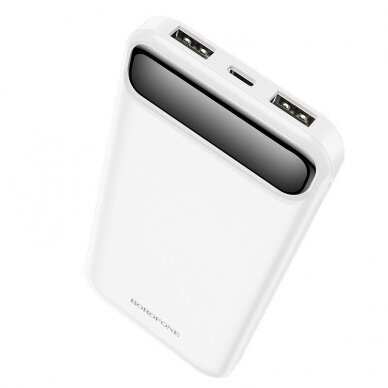 Išorinė baterija Power Bank Borofone BJ14 Type-C microUSB 2*USB (2A) 10000mAh balta  2