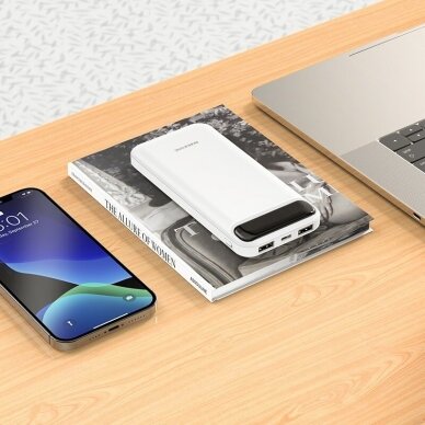 Išorinė baterija Power Bank Borofone BJ14 Type-C microUSB 2*USB (2A) 10000mAh balta  3