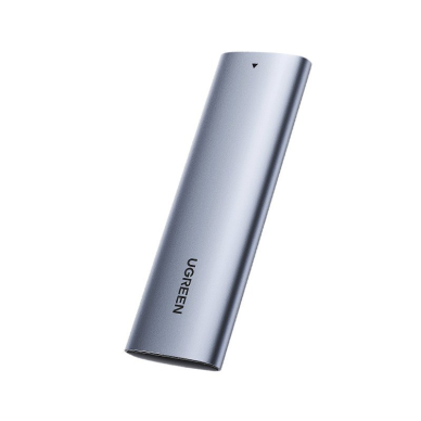 Išorinis Diskas Ugreen external SSD drive M.2 housing case USB 3.2 Gen 2 (SuperSpeed USB 10 Gbps) + Kabelis USB Type C 0,5m Pilkas(CM400 10902) 10