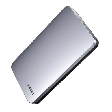Išorinis Kietasis Diskas Ugreen 2,5" Korpusas SATA 3.0 6Gbps Pilkas + USB - USB Type C Kabelis 0,5m (CM300) 1