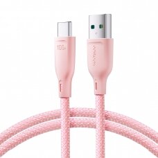 Joyroom Multi-Color Series SA34-AC6 USB-A / USB-C Cable 100W Fast Transfer 1m - Pink