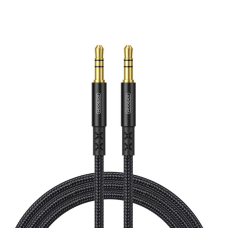 Joyroom stereo audio AUX Kabelis 3,5 mm 1 m Juodas (SY-10A1)