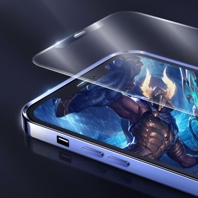 Iphone 12 Mini Joyroom Knight Series 2,5D full screen gaming apsauginis stiklas  juodais kraštais (JR-PF625) 9
