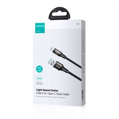 Joyroom Light-Speed ​​Series SA25-AC6 USB-A / USB-C Fast Transfer Cable 100W 2m - Black 4
