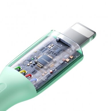 Joyroom Multi-Color Series SA34-AC6 USB-A / USB-C Cable 100W Fast Transfer 1m - Green 3