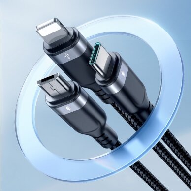 Joyroom Multi-Use Series 3-in-1 cable S-1T3018A18 Lightning USB-C micro USB 1.2m - black 6