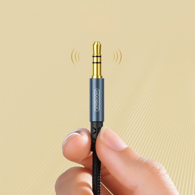 Joyroom stereo audio AUX Kabelis 3,5 mm 1 m Juodas (SY-10A1) 8