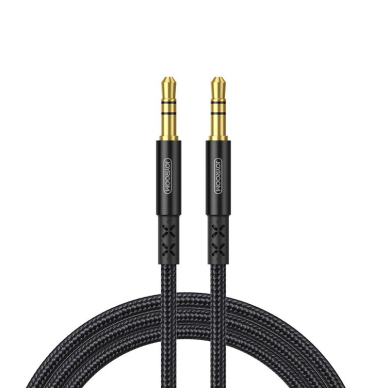 Joyroom stereo audio AUX Kabelis 3,5 mm 1 m Juodas (SY-10A1)