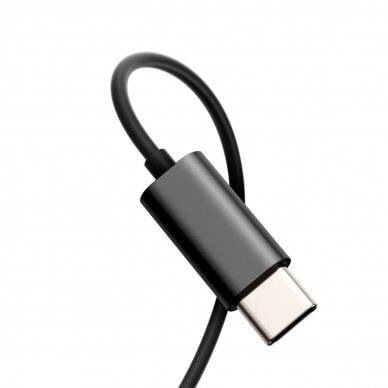 Joyroom TYPE-C Series JR-EC07 USB-C in-ear ausinės metal - Juodas 1