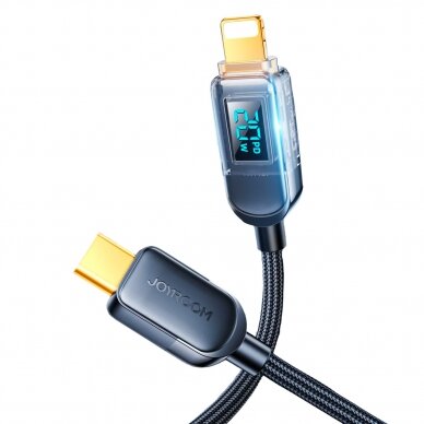 Joyroom USB C - Lightning 20W cable with charging power display 1.2 m Juodas (S-CL020A4)