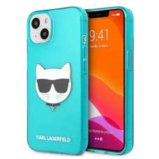Karl Lagerfeld Glitter Choupette Fluo dėklas skirtas iPhone 13 mini 5.4" - mėlynas