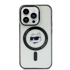 Karl Lagerfeld KLHMP15MHCHNOTK iPhone 15 Plus 6.7&quot; Permatomas hardcase IML Choupette`s Head MagSafe