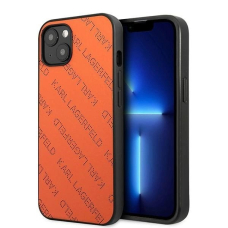 Karl Lagerfeld Perforated Allover Dėklas skirtas iPhone 13 / 14 / 15 6.1&quot; - Orange