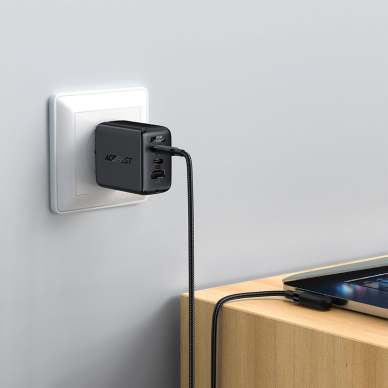 Kabelis Acefast USB Type C - USB Type C 2m, Juodas (C5-03) 2