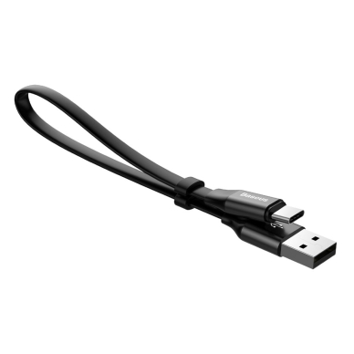 Kabelis Baseus Nimble Flat Portable Usb / Usb-C Cable 2A 0,23M Juodas 3