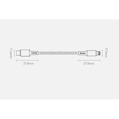 Kabelis Baseus usb Type C - Lightning cable Power Delivery fast charge 20 W 2 m juodas (CATLGD-A01) 20