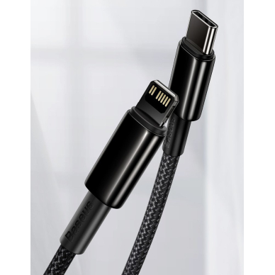 Kabelis Baseus usb Type C - Lightning cable Power Delivery fast charge 20 W 2 m juodas (CATLWJ-A01) UGLX912 11