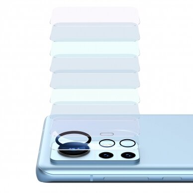 Kameros apsauga Baseus film for the camera Xiaomi 12 Pro 0.3mm (2vnt.) + cleaning kit (SGQK000402) DZWT2129 2
