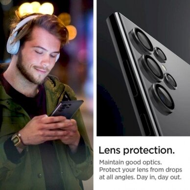 Kameros Apsauga Spigen Optik.tR EZ Fit Camera Protector for Samsung Galaxy S24 Ultra - Juodas 2 pcs 5