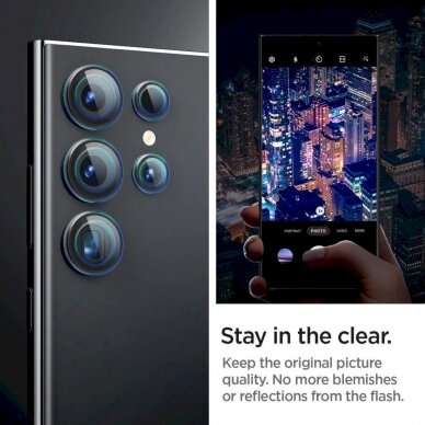 Kameros Apsauga Spigen Optik.tR EZ Fit Camera Protector for Samsung Galaxy S24 Ultra - Juodas 2 pcs 6