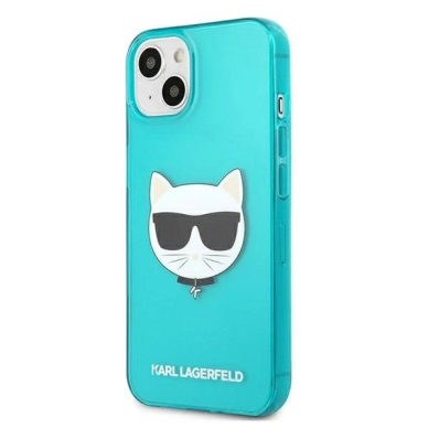 Karl Lagerfeld Glitter Choupette Fluo dėklas skirtas iPhone 13 mini 5.4" - mėlynas 1