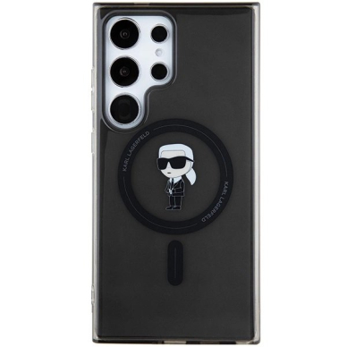 Karl Lagerfeld IML Ikonik MagSafe Dėklas skirtas Samsung Galaxy S24 Ultra - Juodas 2