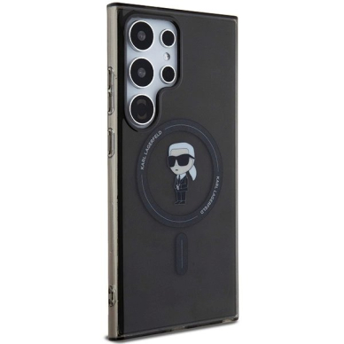 Karl Lagerfeld IML Ikonik MagSafe Dėklas skirtas Samsung Galaxy S24 Ultra - Juodas 3