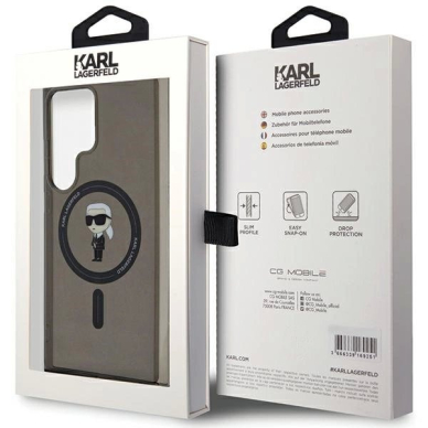 Karl Lagerfeld IML Ikonik MagSafe Dėklas skirtas Samsung Galaxy S24 Ultra - Juodas 7