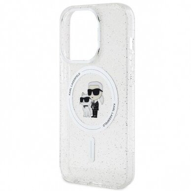 Karl Lagerfeld Karl&amp;Choupette Glitter MagSafe case for iPhone 15 Pro - transparent 5