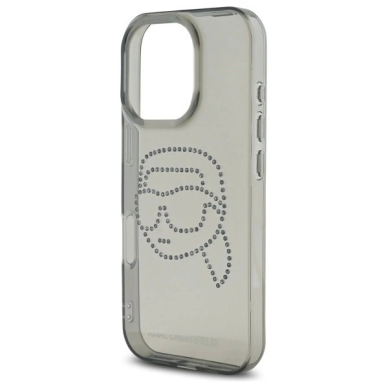Karl Lagerfeld KLHCP16XHKHDCELK iPhone 16 Pro Max 6.9&quot; Juodas/Juodas hardcase IML Rhinestones Karl Head 5