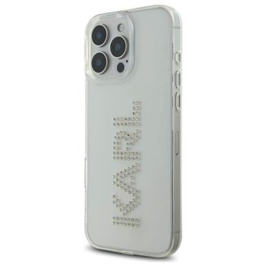 Karl Lagerfeld KLHCP16XHKLSTDCT iPhone 16 Pro Max 6.9&quot; Permatomas Kietas Dėklas IML Rhinestones Logo 1