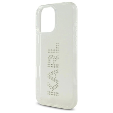 Karl Lagerfeld KLHCP16XHKLSTDCT iPhone 16 Pro Max 6.9&quot; Permatomas Kietas Dėklas IML Rhinestones Logo 5