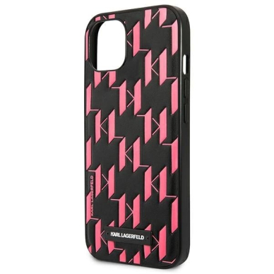 Karl Lagerfeld Monogram Plaque Dėklas skirtas iPhone 13 / 14 / 15 6.1&quot; - Rožinis 5