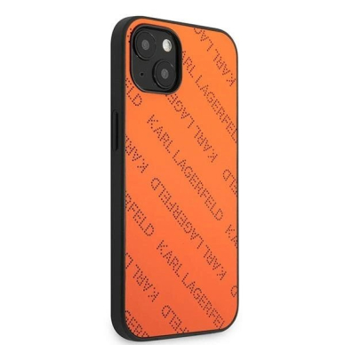 Karl Lagerfeld Perforated Allover Dėklas skirtas iPhone 13 / 14 / 15 6.1&quot; - Orange 3